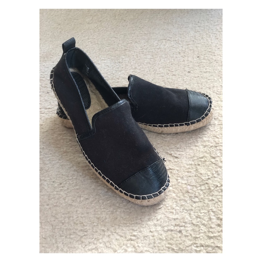 SOLD----Black Woven Espadrilles